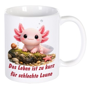 Unikatolo lustige Tasse als Geschenkidee Tiermotiv (Axolotl)