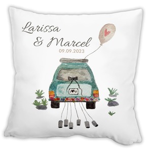 Unikatolo Kissen Motiv Hochzeit 1 mit Namen personalisiert