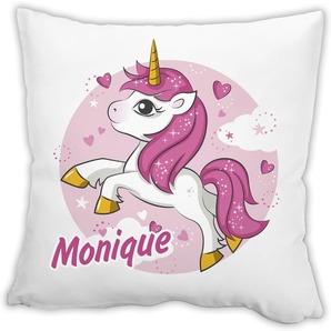 Unikatolo Kissen Motiv Einhorn mit Name personalisiert